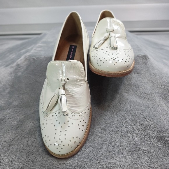 Steven By Steve Madden White Loafer Leather Women's‎ Size 7 Grannycore - Picture 6 of 6
